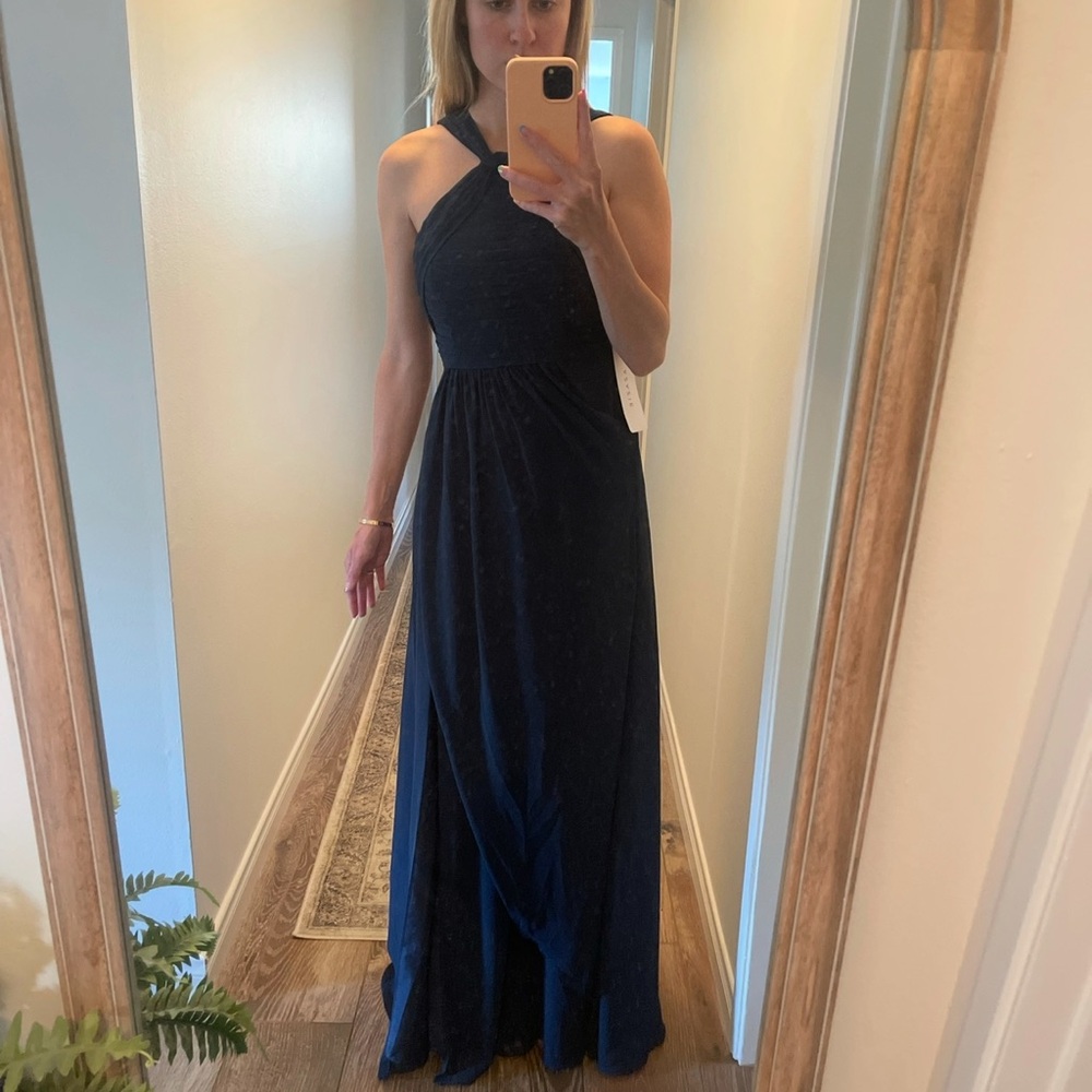 Elegant Navy Blue bridesmaid dress